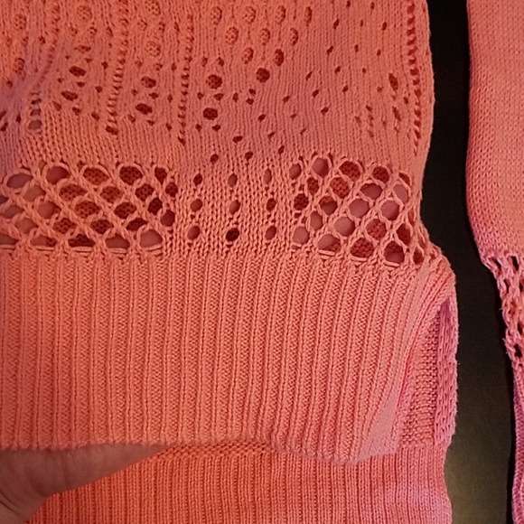 Gianni Bini Tangerine Crocheted Sweater - Picture 6 of 7